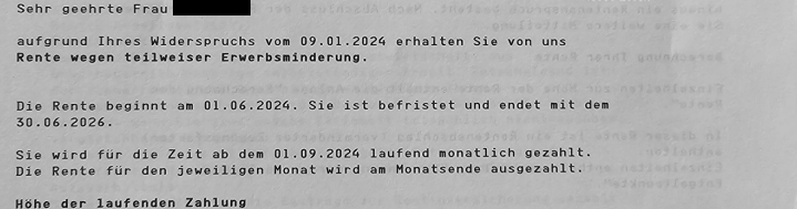 widerspruch teil erwerbsminderungsrente